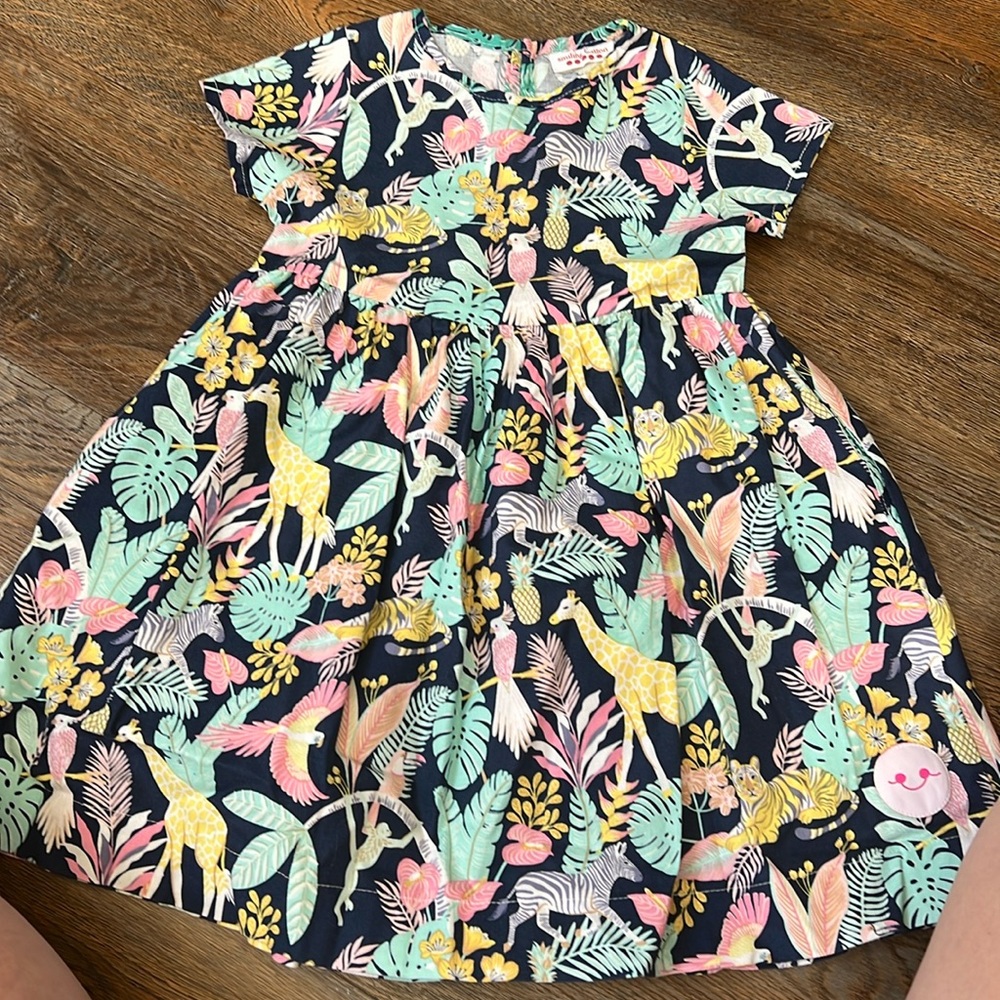 Smiling buttons dress